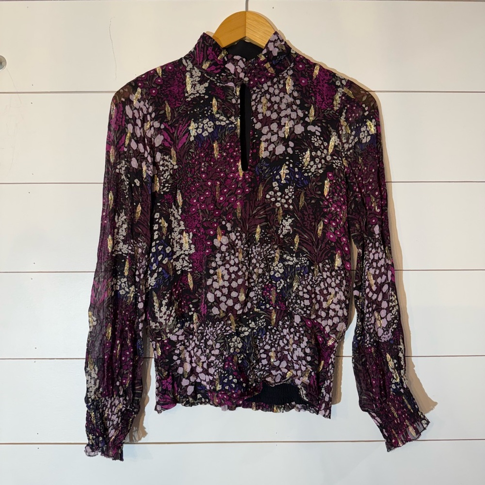 WHBM Keyhole Blouse
